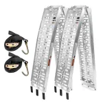 Sefzone Aluminum Loading Ramps 1500lbs Capacity 12\\ W X 90\\, Heavy-Duty Fold Motorcycle Truck ATV Trailer Lawnmower Car Ramps Arch