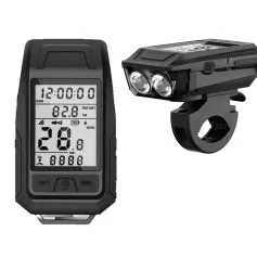 BIKIGHT 3 in 1 GPS Wireless Bicycle Computer 120dB Cycling Horn 900LM Bike Headlight Type-C Charging Speedometer Horn Light for MTB Night Riding Safety