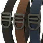 TUSHI 120cm Length Fashion Automatic Buckle Military Tactical Belt Thick Canvas Webbing Outdoor Shooting Waistband for Men Camping Hiking