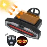 BIKIGHT Bicycle Solar Charging Wireless Remote Control Turn Signal Taillights USB Rechargeable Waterproof Bike Rear Light for Outdoor Night Riding Safety