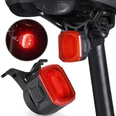 "BIKIGHT Smart Sensing Brake" dviračio galinis žibintas 6 apšvietimo režimai Vandeniui atsparus C tipo įkrovimo dviračio galinis žibintas, skirtas MTB naktinio važiavimo įspėjamajam saugumui