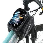 DTUCYCLE Bicycle Front Frame Separable Organizer Bag Waterproof Touch Screen Cycling Bag Triple Hoop Loop Fastening Bike Tube Bag for MTB Road