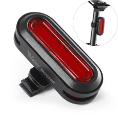 WEST BIKING 60LM 1000m näkyvyys polkupyörän takavalo USB ladattava 360° kierron säätö 6-tilainen salaman varoitusvalo vedenpitävä pyörän takavalo MTB ulkona yöpyöräilyn turvallisuuteen