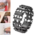 IPRee Multifunctional Bracelet Tool Stainless Steel Outdoor Bracelets 29 in 1 Bolt Screwdriver Bike Wrench Watch Strap Tools Kit