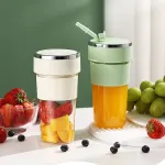 Electric Juicer Wireless Blender 350ml Portable Lightweight Straw Juices Cup Large Capacity USB Charging 6 Blade Reusable Juice Cup