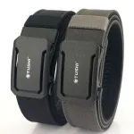 TUSHI 120cm Mens Automatic Buckle Tactical Belt Military Sturdy Nylon Belt for Outdoor Work Business Police Duty
