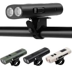 BIKIGHT 400LM 3000mAh Type-C Charging Bicycle Headlight 3 Gears COB Side Light Battery Level Display Waterproof Power Bank Front Bike Light for Night Riding