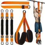 225lbs Resistance Band Adjustable Weight Size Pull Up Assistance Bands with Fabric Foot Knee Rests for Pull-Up Assistance