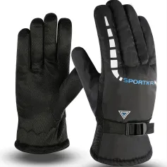 XANES Winter Warm Cycling Gloves Men Women Windproof Non-Slip Fleece Thermal Ski Gloves for Outdoor Snowboard Motorcycle Riding