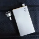 Keith Pure Titanium Hip Flask With Funnel 100ml Drinkware Outdoor Sports Camping Hiking Pot Whiskey Bottle