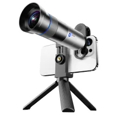 IPRee 28X Monocular Telescope Telephoto Lens 450mm Focus Length Multi-layer Coating with Tripod Stand Lens Adapter & Phone Clip for Bird Watching Stargazing Hunting Camping Hiking Travel