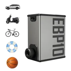 Nitecore EBP10 Electric Bike Air Pump 83W 144PSI 6 Inflation Modes LED Digital Gauge High Pressure Display Portable Cycle Car Motorbike Football Inflator with Valves