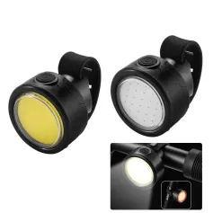 BIKIGHT 100LM mini dviračio priekinis žibintas Galinis žibintas 200mAh C tipo įkraunamas 3 režimų reguliuojamas įspėjamasis dviračio žibintas, skirtas MTB naktinio važiavimo saugumui