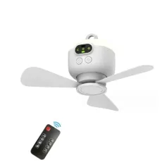 IPRee Portable Ceiling Fans 8000mAh Outdoor Camping Fan Tent Ventilator Cooler Rechargeable Electric Fan Remote Control LED Lighting