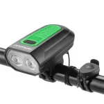 BENGGUO 120DdB Wire-controlled Horn 150-300LM Bicycle Headlight 3 modes Flashing Waterproof Type-C Charging Bike Front Lights for Outdoor MTB Cycling