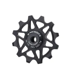 MEROCA 12/14T Bicycle Ceramic Pulleys Lightweight Aluminum Alloy Smooth Speed Change Bike Rear Derailleur Bearing Guide Wheel for MTB