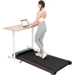 [USA Direct] Bominfit ZX1 Under Desk Treadmill 550W Power 6km/h Max Speed 110kg Weight Capacity Thin Silent Walking Treadmill with LED Smart Display for Home Gym Workouts
