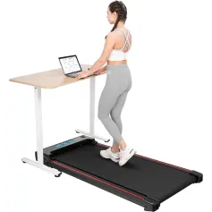 [USA Direct] Bominfit ZX1 Under Desk Treadmill 550W Power 6km/h Max Speed 110kg Weight Capacity Thin Silent Walking Treadmill with LED Smart Display for Home Gym Workouts