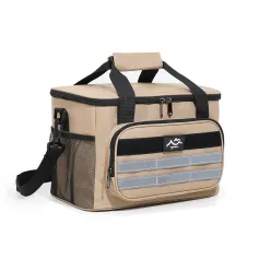 IPRee Large-Capacity Outdoor Picnic Bag Handheld&Crossbody Multi-Layers Travel Thermal Bag Two-way Zipper Portable Outdoor Insulation Bag