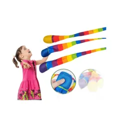 Children's Parent-child Interaction Hand Throwing Ribbon Rainbow Ball Outdoor Toys Sports Meteor Planet Sandbag Sensory Training
