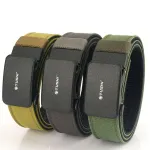 TUSHI 120cm Automatic Buckle Men Tactical Belt 1100D Nylon Thickened Hardened Double-layer Military Girdle for Outdoor Sports