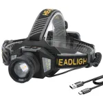SEEKNITE Smart Sensor Zoomable LED Headlamp, White/Yellow Spotlight/Floodlight Adjusted USB Rechargeable Headlight Camping Fishing Working Head Light