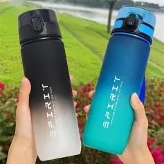 IPRee 1L Large Capacity Sports Water Bottle Leak Proof Colorful Plastic Cup Drinking Outdoor Travel Portable Gym Fitness Jugs