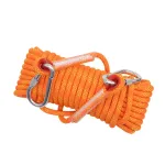 IPRee 10mm/12mm Safety Life Climbing Rope for Adults with Double Hook Long-lasting for Rock Climbing Tree Climbing Gym and Outdoor Adventures, Survival Fire Escape Car Rescue