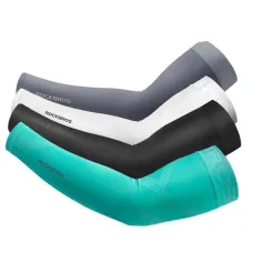 ROCKBROS Bike Arm Sleeve Breathable Quick Dry UPF50 UV Protection Cycling Sport Sleeve Ice Fabric Sunscreen Sports Wear Fitness Arm Sleeve