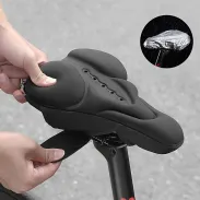 WEST BIKING Silicone High Elastic Bicycle Cushion Cover Breathable Soft Bike Seat Cushion with Rainproof Protection for Outdoor Riding
