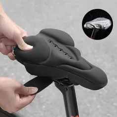 WEST BIKING Silicone High Elastic Bicycle Cushion Cover Breathable Soft Bike Seat Cushion with Rainproof Protection for Outdoor Riding