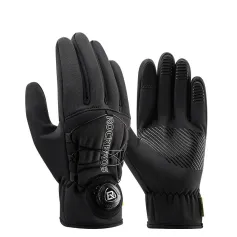 ROCKBROS Warm Bike Gloves Touch Screen Windproof Anti-slip Thermal Bicycle Gloves for Winter Outdoor Motorcycle Scooter Ski