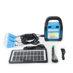 IPRee Solar Lighting System Solar LED Lights Emergency Power With Solar Panel Rechargeable Bulb Flashlight For Home Outdoor Camping