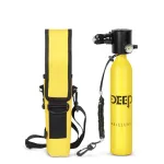 DIDEEP 0.5L Mini Scuba Tank Kit with Storage Bag and Satety Rope Portable Scuba Diving Tank Gear Support 5-10 Minutes Breath Underwater Breathing Devicefor Partner Underwater Entertainment Backup Air