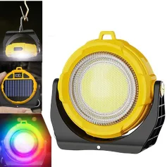 IPRee Portable ki ap dirije limyè USB Rechargeable Travay Magnetic limyè solè kan limyè 3 mòd limyè 4 ajiste RGB Modes ABS Apwopriye pou atelye Deyò, Machin Repare ak Kan