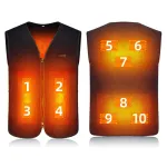 TENGOO HS-10 10 Areas Smart Heating Vest 3 Gear Temperature USB Charging Winter Warmth Cold-proof Waistcoat for Men Women Elderly People