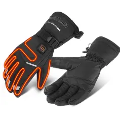 WARMSPACE 3-Modes Electric Heated Gloves Full Fingers Heating Winter Gloves Men Women Waterproof Tactical Mittens