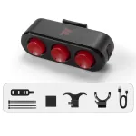 WEST BIKING High Visibility Smart Bike Taillight 100h Long Lasting Power LED IP66 Waterproof Warning USB Charging Brake Rear Light for Road Mountain Night Riding
