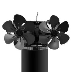 12 bladen warmte aangedreven kachelventilator wandgemonteerde kleine haardventilator winter warme stille eco-ventilator draagbare kachel efficiënte warmte