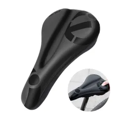 ESLNF Soft High Elastic Silicone Anti-slip Bicycle Saddle Thickened Shock Absorption Waterproof Bike Cover Cushion for Outdoor MTB Riding