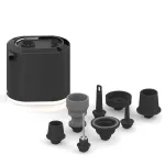 Mini Air Pump for Inflatables Ball Beds 2 in 1 Rechargeable with Camping Light, Compact inflator pump for Floats, Balloons & Vacuum for Storage Bags