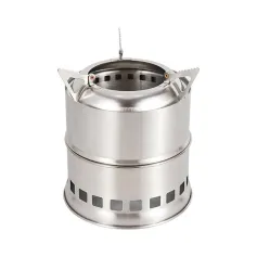 IPRee Outdoor Firewood Stove Portable Folding Wood Stove Stainless Steel Wood-burning Stove Camping Picnic BBQ Windproof Furnace
