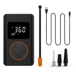 XANES 150PSI Mini Bomba de Inflado Eléctrica Inteligente Portátil 2000 * 2 mAh Pantalla Digital USB Carga LED Luz Bomba de Inflado de Neumáticos Multifuncional para Coche Motocicleta Bolas de Bicicleta