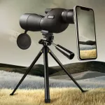 IPRee 25-75x60 HD Spotting Scope Powerful Monocular Zoom Telescope BAK7 Prism Waterproof for Birdwatching Target Shooting Camping