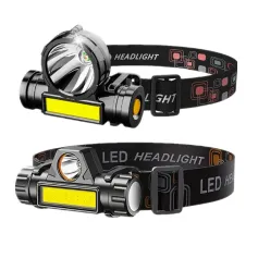 XMUND Waterproof LED Headlamp Handfree COB Work Light with Magnet USB Headlight Built-in Battery Suit for Fishing Camping