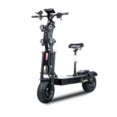 [USA DIRECT] Scooter elétrica Toursor X14, bateria de 60 V, 45 Ah, 4000 W*2, motores duplos, pneus off-road de 14 polegadas, autonomia de 70 a 120 km, carga máxima de 200 kg, scooter elétrica dobrável