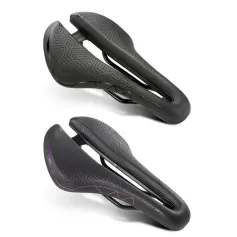 WEST BIKING Hollow Bicycle Saddle Breathable Comfortable PU Waterproof Aerodynamic Anti-slip Concave Point Cushion Shock Absorption Bike Seat for MTB Road Bike