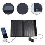 IPRee 10W 5V Portable Solar Panel Folding Bag Waterproof Dual USB Port Charger Mobile Power Bank for Phone Battery Outdoor