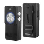550 Lumens Mini Flashlight Rechargeable Bright Small LED Pocket Flat Light with Clip Magnetic Tail, Keychain Flash Light with Red UV Light, IP66 Waterproof Outdoor Emergency Work Lamp