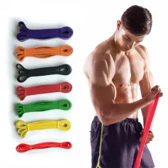 KALOAD 1PCS 15-35lbs Resistance Band Heavy Duty Latex Elastic Band Strength Exercise Auxiliary Pilates Gym Fitness Equipment Strengthening Train